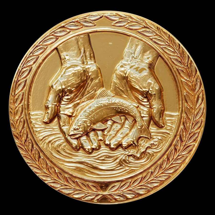 Medalla Guardián del río en 3D