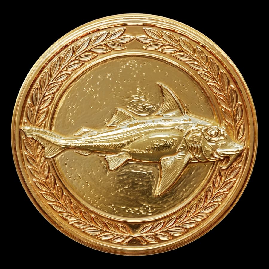 Medalla Pez gallo en 3D
