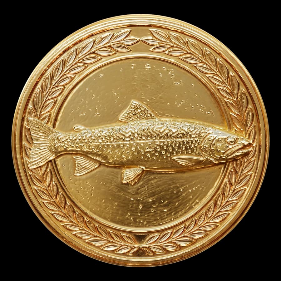 Medalla Trucha de arroyo en 3D